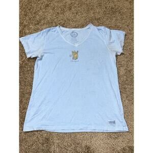 Women's Life is Good Dog Daisy Blue SS Size Large T shirt